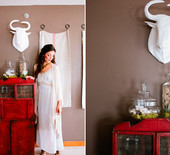 Woodland-inspired bridal brunch