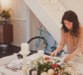 Festive Holiday dinner party