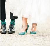 Modern gold & teal Texas wedding