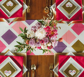 Geometric Valentine’s Day wedding ideas