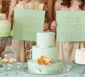 Mint & gold wedding ideas