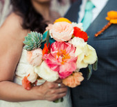 Colorful Texas farm wedding