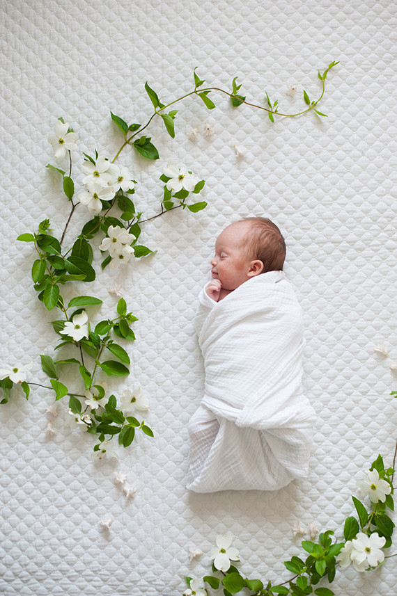 Spring floral newborn photos by Matt & Julie Weddings | Flowers by Bows and Arrows | 100 Layer Cakelet