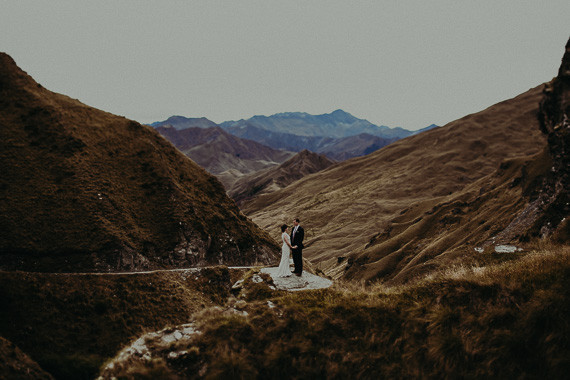 New Zealand mountaintop elopement