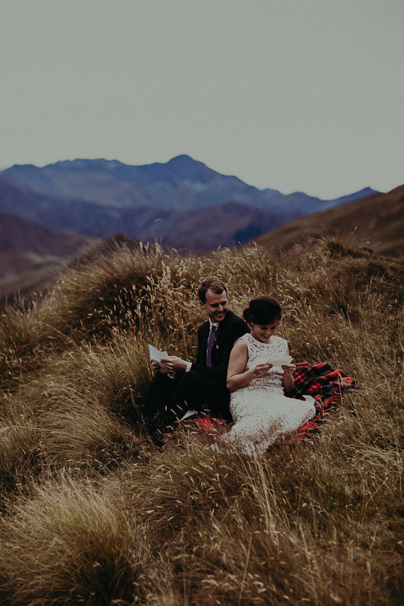 New Zealand mountaintop elopement