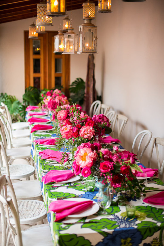 hot pink floral arrangements