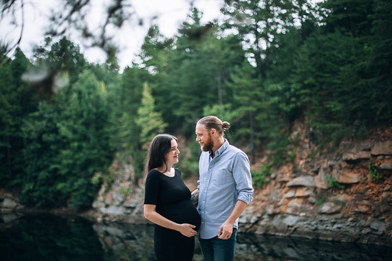 rock quarry maternity photos