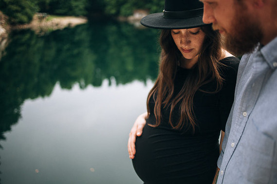 rock quarry maternity photos