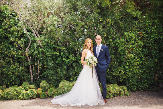 Outdoor wedding portrait