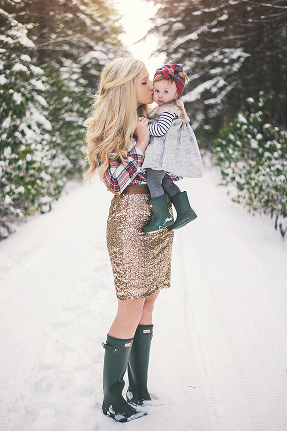 Des photos de famille de Noël