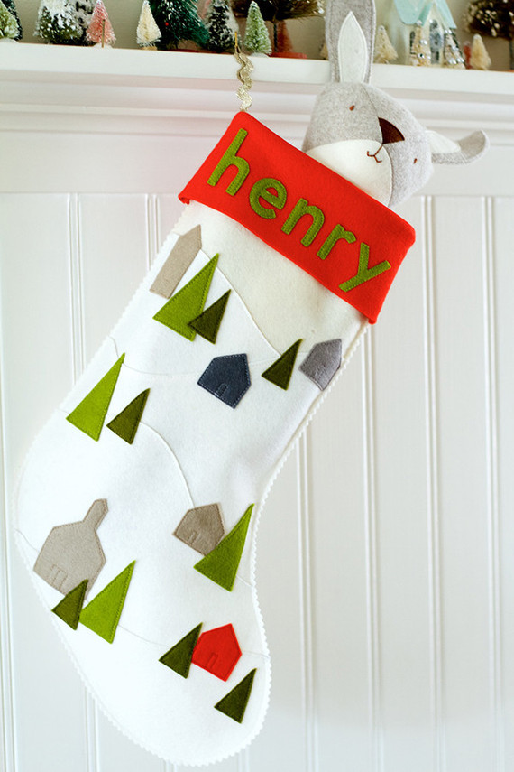 DIY felt stocking tutorial with Walnut Animal Society