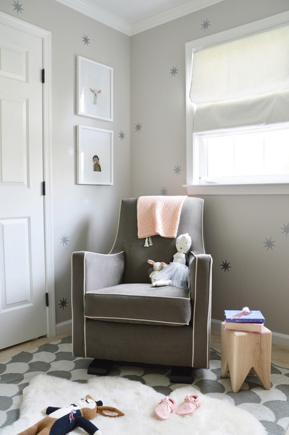 pink and grey girls room