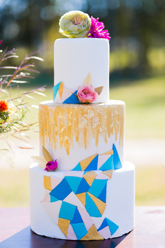 Bohemian wedding cake