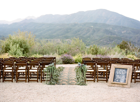 Rustic vintage Ojai wedding ceremony