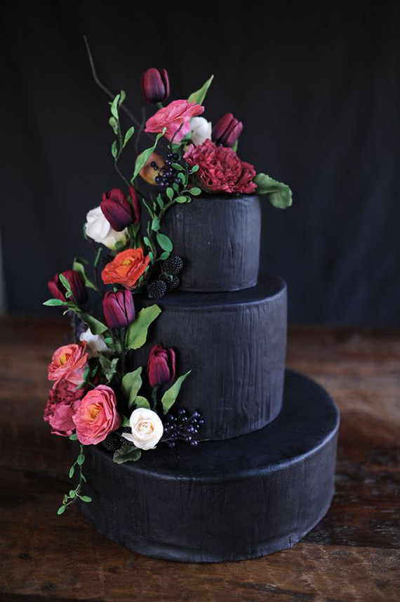 Black wedding cakes