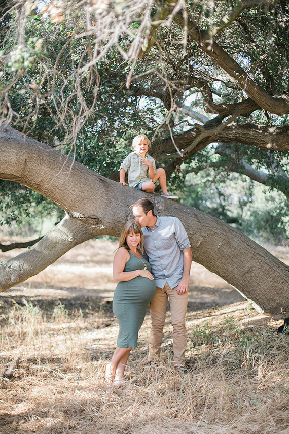 Sunset maternity + family session in Topanga