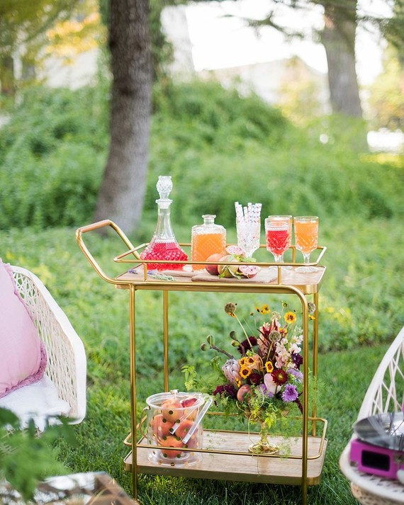 Vintage bar cart