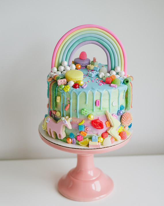 Rainbow girls 4th birthday party | Rainbow birthday party | 100 Layer