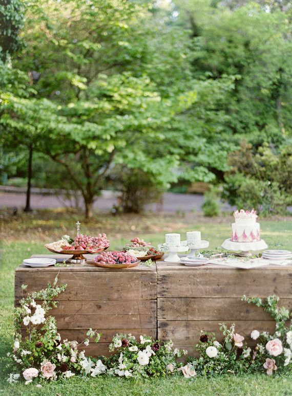 rustic dessert table