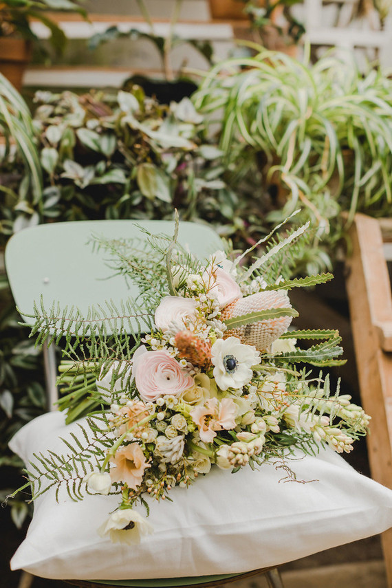 greenhouse inspired bouquet