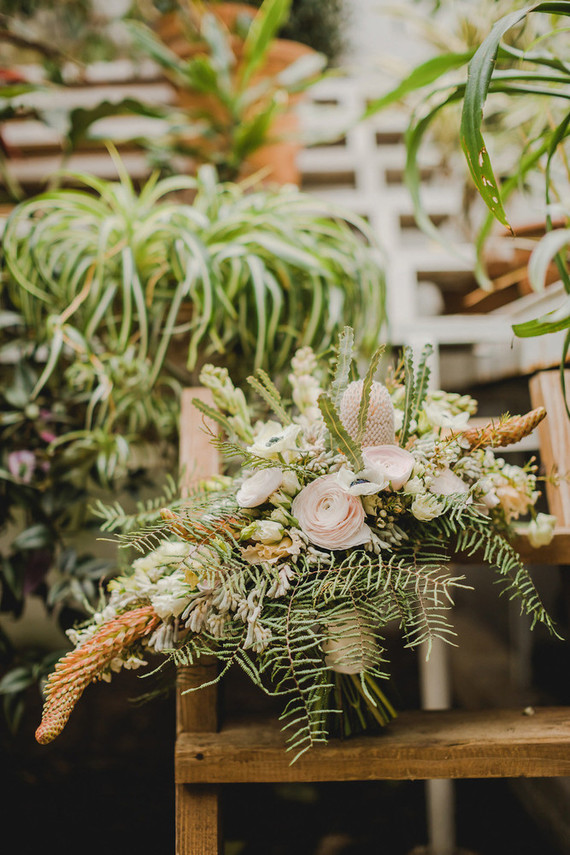 greenhouse inspired bouquet