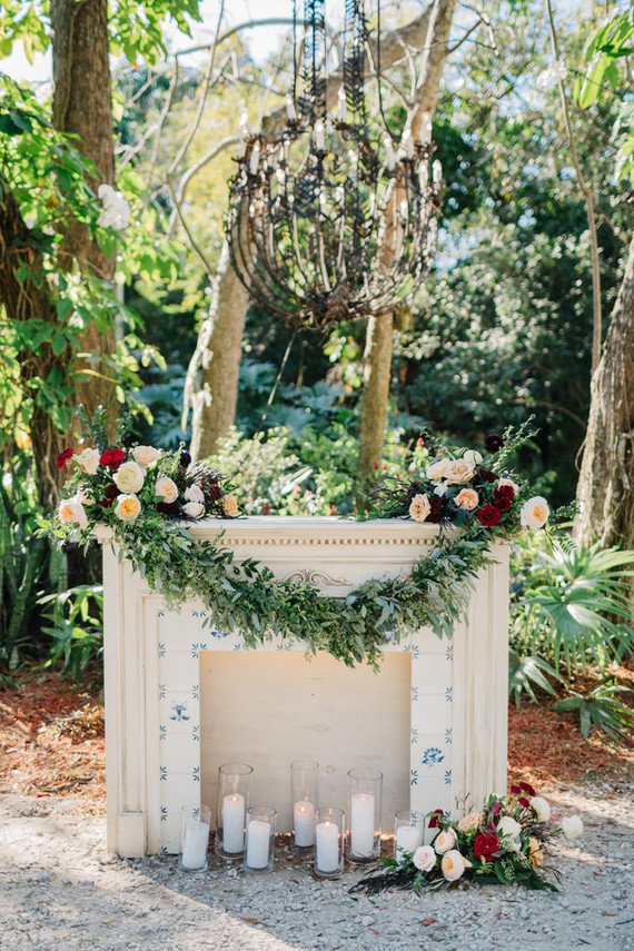 fireplace ceremony decor