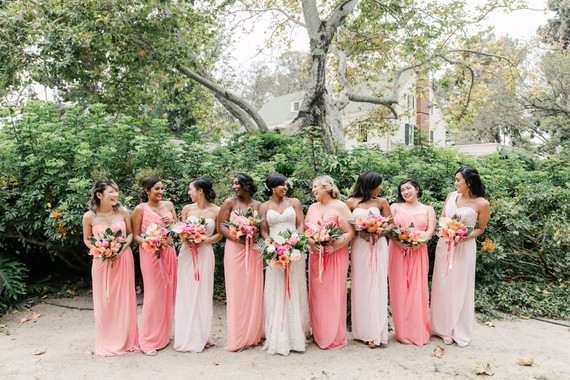 Tropical coral garden wedding