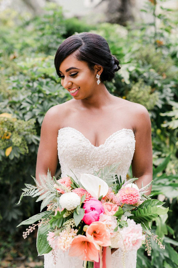 Tropical bridal bouquet