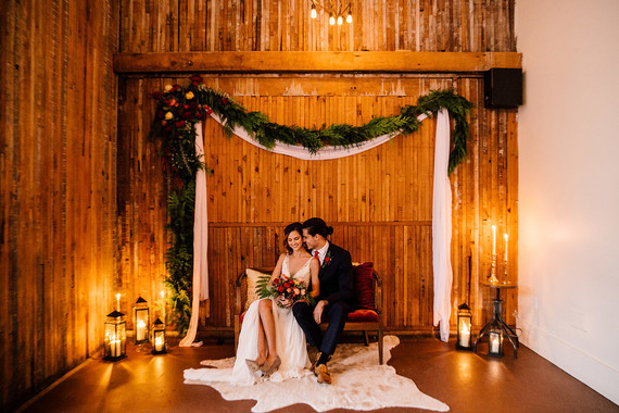 Rose and red winter wedding ideas