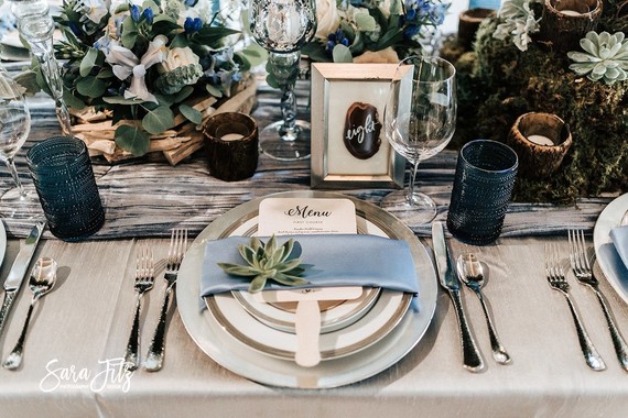 Succulent tablescape