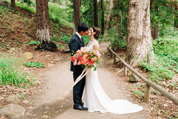 a colorful backyard wedding in Santa Barbara on a super reasonable budget