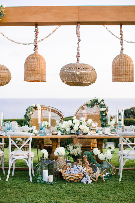 Modern beachy reception at the Montage Laguna Beach