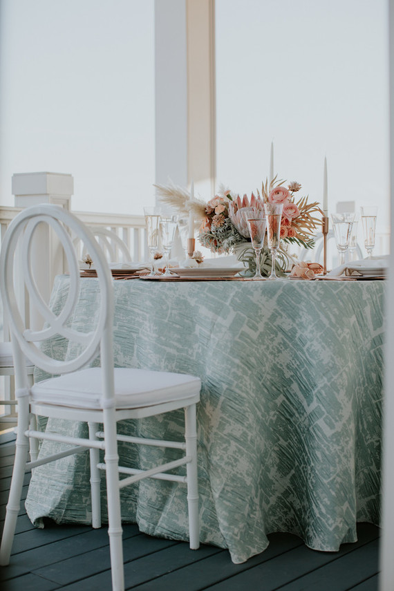 Spring 2019 wedding trend alert: pale mint and blush seaside editorial