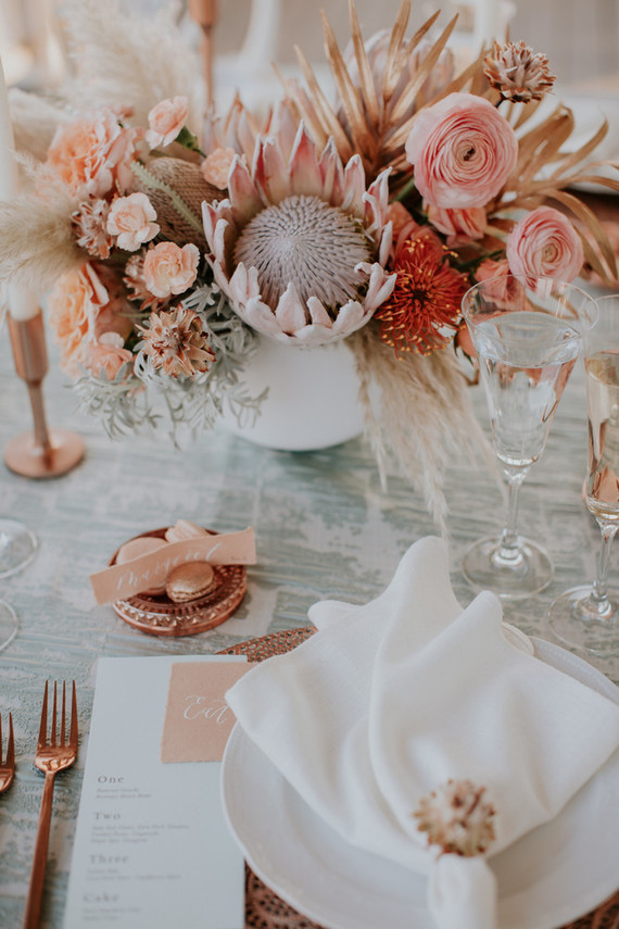 Spring 2019 wedding trend alert: pale mint and blush seaside editorial