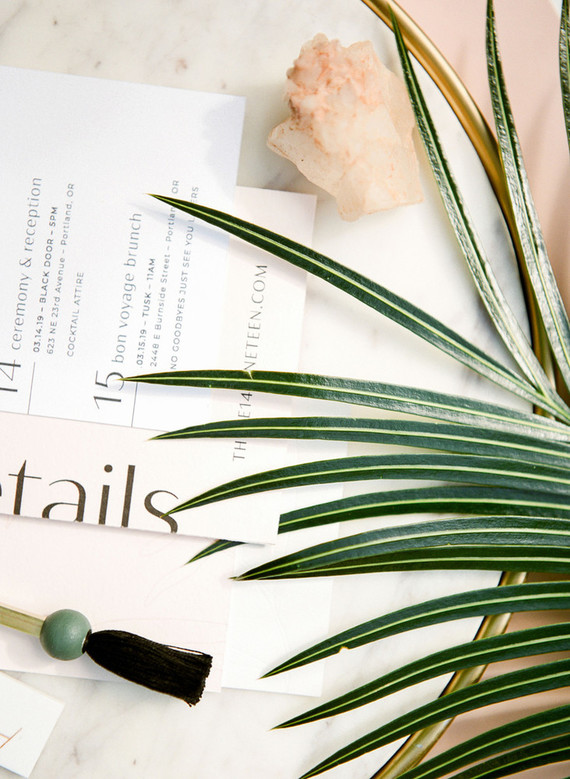 modern tropical wedding ideas at Portland's newest venue