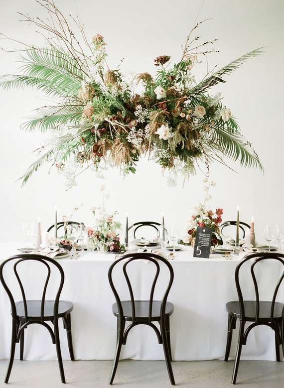 modern tropical wedding ideas at Portland's newest venue