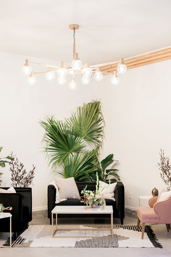 modern tropical wedding ideas at Portland's newest venue