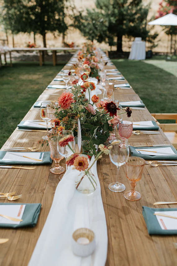 A rustic barn wedding at Red Barn Ranch inspired by berries and summer flowers