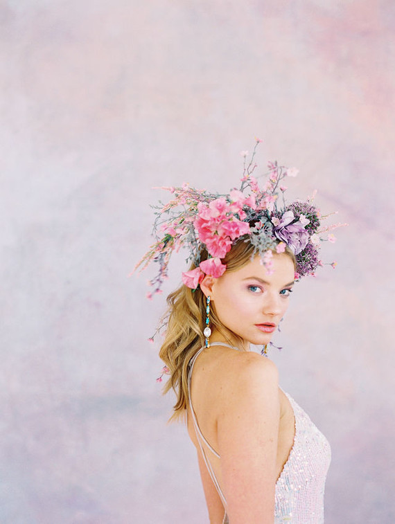 Floral bridal headpiece