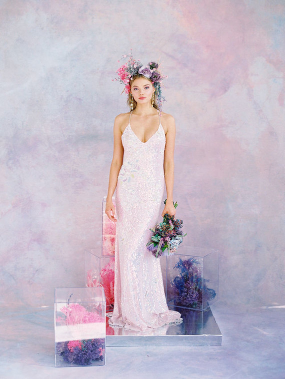 Modern pastel iridescent wedding ideas