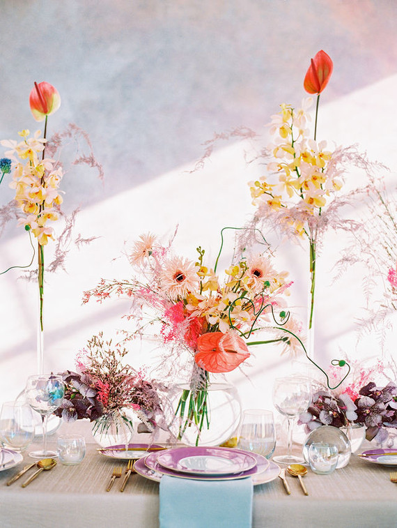 Modern pastel iridescent wedding ideas