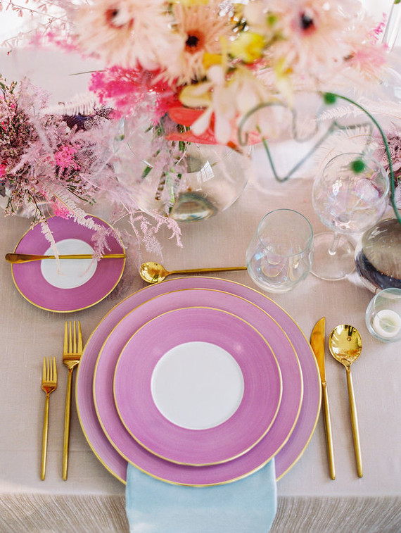 Pastel place setting