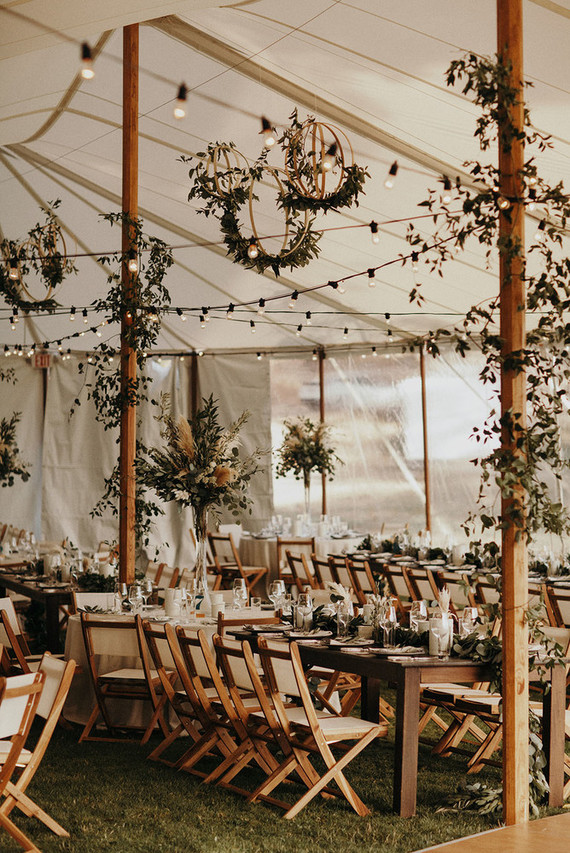 Fall wedding tent