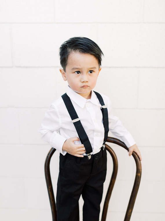 Formal black and white Palm Springs wedding