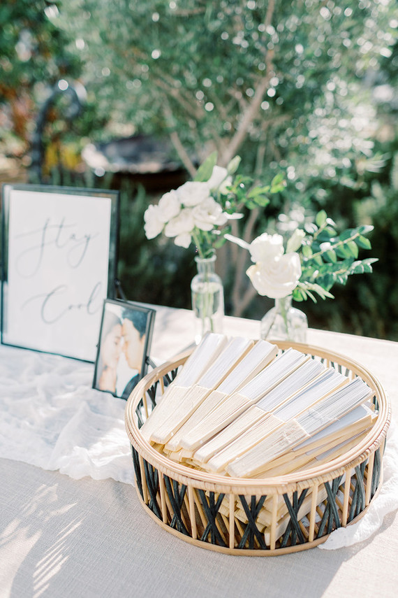 Formal black and white Palm Springs wedding