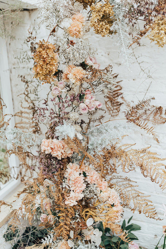 dried floral installation