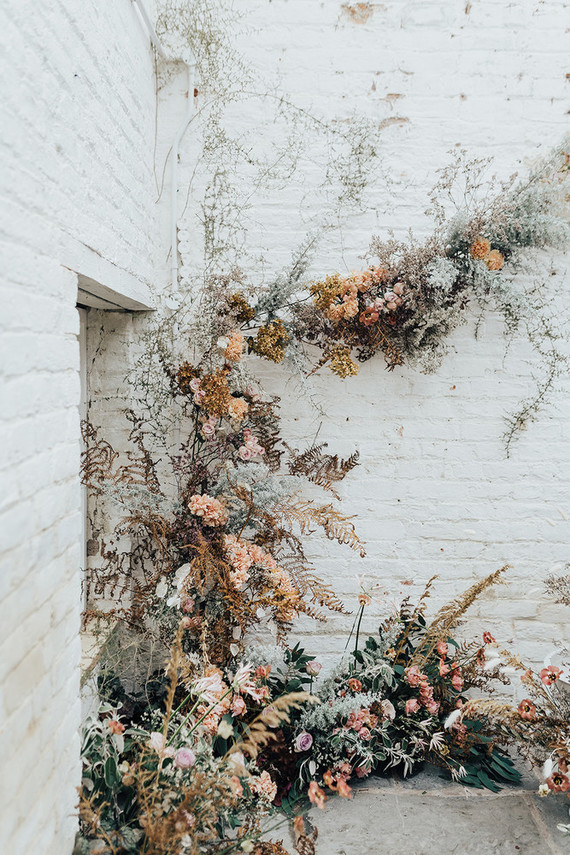 dried floral installation