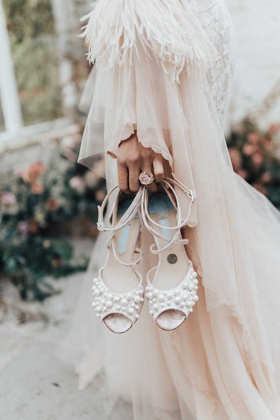 pearl bridal heels