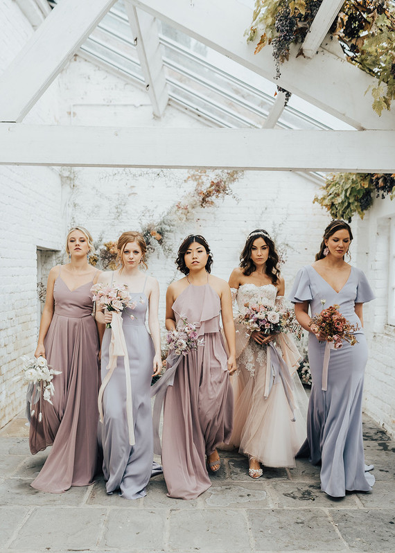 pastel spring bridesmaids