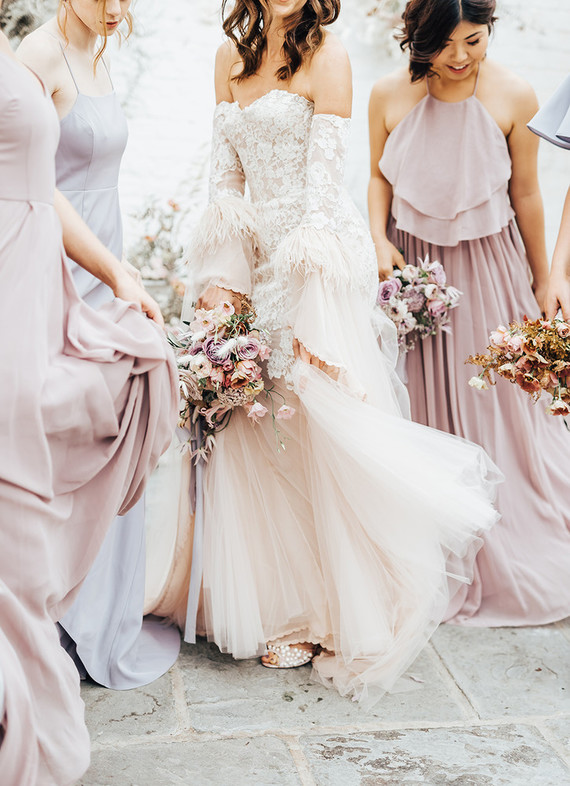 pastel spring bridesmaids